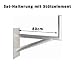 Produkt-Bild: SAT-Halterung mit St&uuml;tzelement Auslegerl&auml;nge = 80cm Auslegerh&ouml;he = 30 cm Grundplatte = 400 x 200 mm