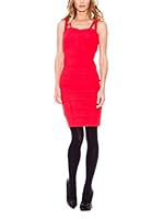 RARE LONDON Vestido Cocktail Double Strap Body Con (Rojo)