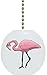 Pink Flamingo Animal Ceramic Fan Pull