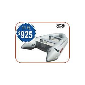Saturn 11' Inflatable Boat Dinghy Raft Tender with High-pressure Air Floor. by 