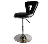 NEW BLACK BREAKFAST KIDS FAUX LEATHER STOOL KITCHEN STOOLS CHROME CHAIR