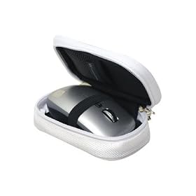 Logitech V470 Bluetooth Cordless Laser Mouse CaseCrown Double Memory Foam Classic Case (Mouse not included) - White