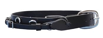 MONITALY 'Tito Leather Belt' w/leather strap black