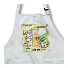 Canine Blind Date Shar-pie and Poodle - Waist Apron With Pockets by Blinds
