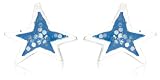 Image of Jo for Girls Silver Blue Sparkle Enamel Star Stud Earrings