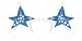 Jo for Girls Silver Blue Sparkle Enamel Star Stud Earrings