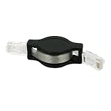 RJ45 Retractable Ethernet Cable, Flat, 2.5 feet