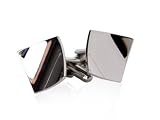 Artistic Design Silver Curled Cufflinks with Presentation Box