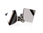 Artistic Design Silver Curled Cufflinks with Gift Box