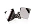 Artistic Design Silver Curled Cufflinks with Presentation Box