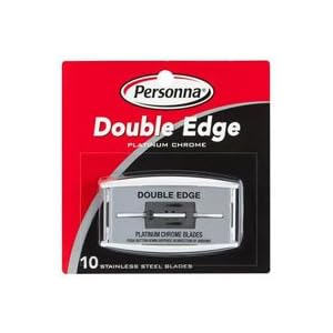 Personna Platinum Chrome Double Edge Razor Blades * 10 Blades Per Package