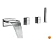 Artos F202-10WH Quarto 4 Hole Deck Mount Tub Filler, White