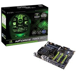 EVGA 132-CK-NF78-A1 nForce 780i SLI 3xPCI-Express x16 PCI-Express 2.0 Socket 775 A1 Version Motherboard