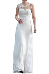 Jeweled Lace Empire   Waistline Chiffon/Tulle Evening Dress/Wedding Dress 