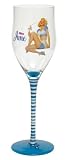 Santa Barbara Design Studio Calendar Girl Wine Glass with Beaded Stem Charm, Miss June