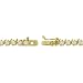 18K Gold over Stainless Steel CZ "S" Design Tennis Bracelet image 2