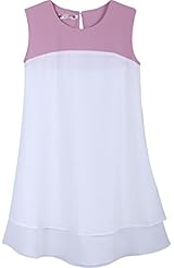 Acetate/Chiffon/Polyester Above the Knee Sleeveless  Dress