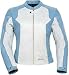 TOURMASTER/CORTECH LNX WOMENS LEATHER MOTORCYCLE JACKET BL/WH SIZE:XLG