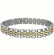 Stainless Steel Two Tone Gold Plated Bracelet - 7.5'' long
