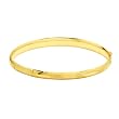 Duragold 14k Yellow Gold Diamond-Cut Bangle Bracelet (5mm)