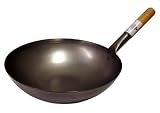 WOK-PFANNE AUS CHINA-GASTRONOMIE 30cm - RUNDER BODEN