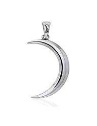 Large Crescent Moon - Lunar Magic Sterling Silver Pendant