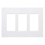 Lutron CW-3-WH 3-Gang Claro Wall Plate, White