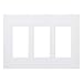 Lutron CW-3-WH 3-Gang Claro Wall Plate, White