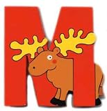 Wooden Moose Letter M Magnet by The Toy Workshop