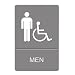 Quartet ADA Restroom Sign, Men Wheelchair Accessible Symbol, Molded Plastic, 6 x 9 Inches (4815)
