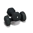 5 lb. Black Neoprene Dumbbell Pair