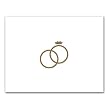 Gold Wedding Rings - Gift Enclosure Cards (set of 12)