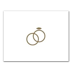 Gold Wedding Rings - Gift Enclosure Cards (set of 12)