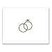 Gold Wedding Rings - Gift Enclosure Cards (set of 12)