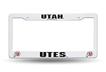 NCAA Utah Utes Plastic License Plate Frame - White
