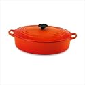 Le Creuset Enameled Cast-Iron 5-Quart Oval Wide Oven, Flame
