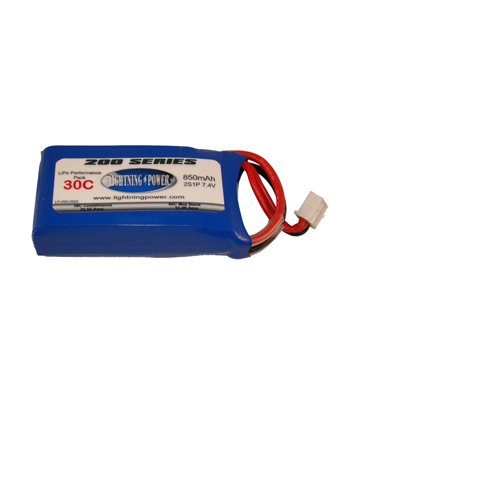 850mAh 7.4V 2S12P 30C Lightning Power Li-Po 850mAh 7.4V 2S12P 30C Lightning Power Li-Po