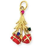 31OePTuLN9L. SL160  14k Christmas Tree with Enameled Gifts Charm   Measures 21x12mm
