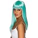 Long Straight Neon Aqua Glamourama 80's Costume Wig