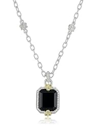 Judith Ripka "Estate" Chain Yellow Pendant Necklace, 17"