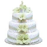 Large Mint Green Gladiolas Diaper Cakes by Bloomer