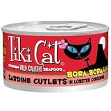 Tiki Cat Canned Cat Food for Adult Cats, Bora Bora Luau Sardine Cutlets in Lobster Consommé (Pack of 12, 2.8 Ounce Cans)