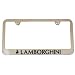 Lamborghini Modern Chrome License Plate Frame -Block