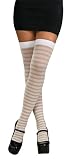 Sexy Gold and White Stripe Thigh Highs - Womens Std.
