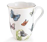 Set Of 4 Wings Of Grace Porcelain Butterfly Cup/Mug Fine Dining