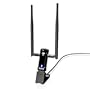 Alfa Long-Range Dual-Band AC1200 Wireless USB 3.0 Wi-Fi Adapter w/2x 5dBi Removable External Antennas for Extreme Distance Connections - 2.4GHz 300Mbps / 5Ghz 867Mbps - USB Cradle Dock Included - Standard's 802.11a, 802.11b, 802.11g, 802.11N, 802.11ac