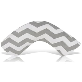 Luna Lullaby Bosom Baby Nursing Pillow Chevron Grey Wuwuberloisra