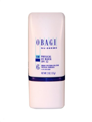 Obagi Nu-Derm #6 AM Physical UV Block Broad-Spectrum UVA/UVB Sunblock, 2-Ounce Bottle
