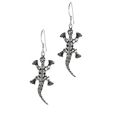 Sterling Silver Lizard Dangle Earrings