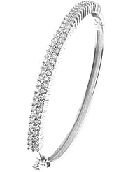Sterling Silver Bangle with CZ